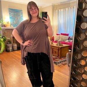 Free People M/L We the Free striped tent top